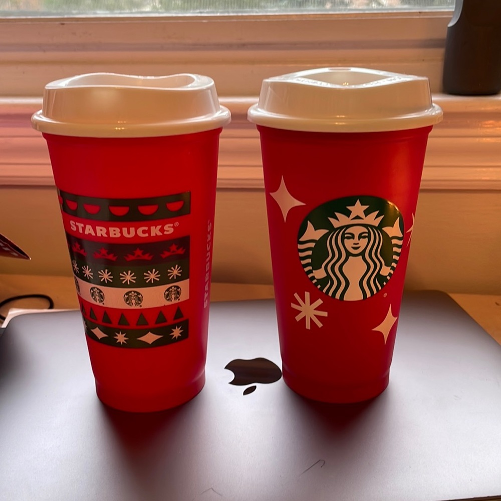 Starbucks Reusable Christmas  Cups New 2
